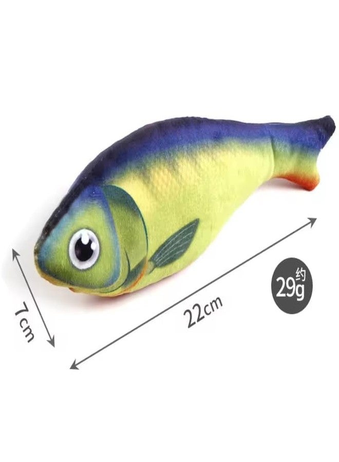 KittuPet لعبة سمكة النعناع البري من كيتو بيت، قطعة واحدة، ناعمة ومتينة، لعبة تفاعلية للقطط الصغيرة، مناسبة لجميع السلالات، طولها 8 بوصات، مثالية لتمرين القطط المنزلية. - Image 3